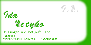 ida metyko business card